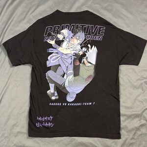 Naurto Shippuden Primitive | Men's Large Cotton T-Shirt